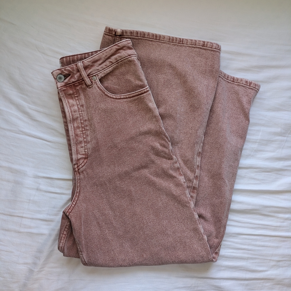 Free People Pink Cropped Jeans